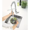 GROHE Küchenarmatur mit Handbrause EUROCUBE supersteel matt 31395DC0