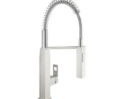 GROHE Küchenarmatur mit Handbrause EUROCUBE supersteel matt 31395DC0