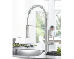 GROHE Küchenarmatur mit Handbrause K7 supersteel matt 31379DC0