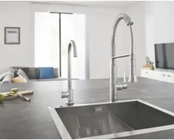GROHE Küchenarmatur mit Handbrause K7 supersteel matt 31379DC0