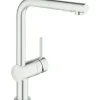 GROHE Küchenarmatur mit Handbrause MINTA supersteel matt 30274DC0