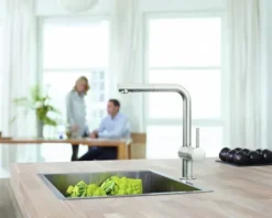 GROHE Küchenarmatur mit Handbrause MINTA supersteel matt 30274DC0