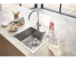 GROHE Küchenarmatur mit Sprudel GROHE BLUE HOME chrom 31455001