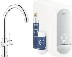 GROHE Küchenarmatur mit Sprudel GROHE BLUE HOME chrom 31455001