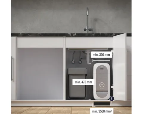 GROHE Küchenarmatur mit Sprudel GROHE BLUE HOME supersteel matt 31539DC0