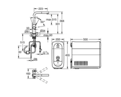GROHE Küchenarmatur mit Sprudel GROHE BLUE HOME chrom 31539000