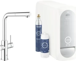 GROHE Küchenarmatur mit Sprudel GROHE BLUE HOME chrom 31539000