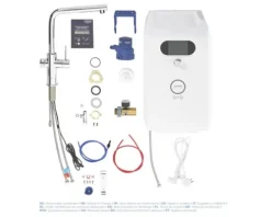 GROHE Küchenarmatur mit Sprudel GROHE BLUE PRO chrom 31347003