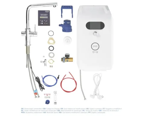 GROHE Küchenarmatur mit Sprudel GROHE BLUE PRO chrom 31347003