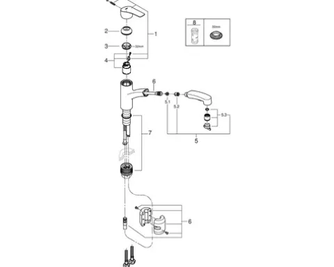 Grohe Quickfix Küchenarmatur mit Handbrause START 2021 supersteel matt 30307DC1