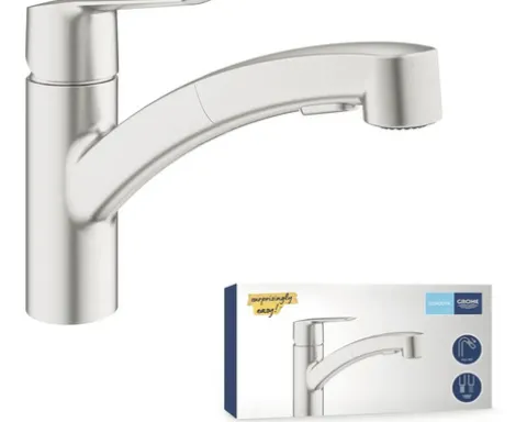 Grohe Quickfix Küchenarmatur mit Handbrause START 2021 supersteel matt 30307DC1