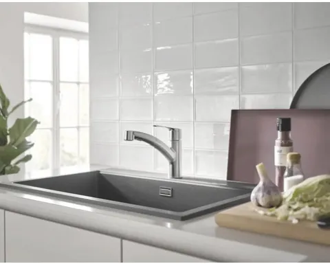 Grohe Quickfix Küchenarmatur mit Handbrause START 2021 supersteel matt 30307DC1