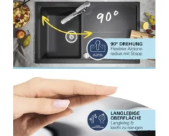 Grohe Quickfix Küchenarmatur mit Handbrause START chrom 30307001