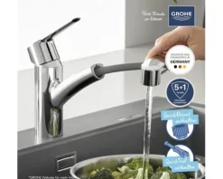 Grohe Quickfix Küchenarmatur mit Handbrause START chrom 30307001