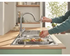Grohe Quickfix Küchenarmatur mit Handbrause START EDGE 2020 chrom 30550000