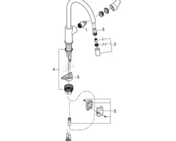 Grohe Quickfix Küchenarmatur mit Handbrause START EDGE 2020 chrom 30550000