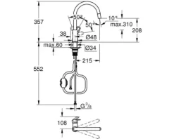 Grohe Quickfix Küchenarmatur mit Handbrause START LOOP 2020 chrom 30556000
