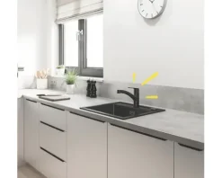 Grohe Quickfix Küchenarmatur mit Handbrause START 2021 schwarz matt 303072431