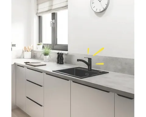 Grohe Quickfix Küchenarmatur mit Handbrause START 2021 schwarz matt 303072431