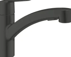 Grohe Quickfix Küchenarmatur mit Handbrause START schwarz matt 305312431