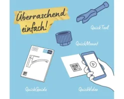 Grohe Quickfix Küchenarmatur mit Handbrause START schwarz matt 305312431