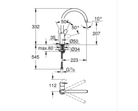 Grohe Quickfix Küchenarmatur START EDGE 2020 chrom 31369001