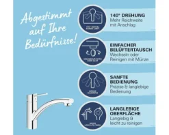 Grohe Quickfix Küchenarmatur SWIFT chrom 30358000