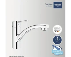 Grohe Quickfix Küchenarmatur SWIFT chrom 30358000
