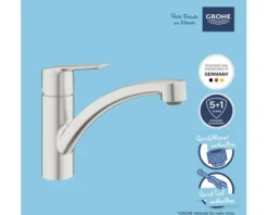 Grohe Quickfix Küchenarmatur START supersteel matt 32441DC2