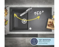 Grohe Quickfix Küchenarmatur START schwarz matt 304692430