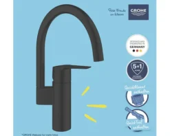 Grohe Quickfix Küchenarmatur START schwarz matt 304692430