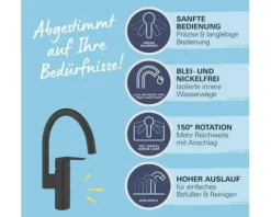 Grohe Quickfix Küchenarmatur START schwarz matt 304692430