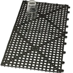 Gummi-Abtropfmatte schwere Ausführung - 31,5 x 31,5cm steckbar, schwarz - 2er Pack