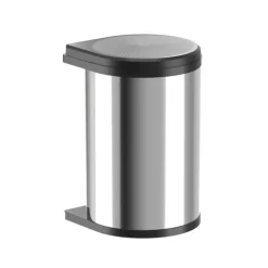 Hailo 3520001 Abfallsammler 20 l Edelstahl/schwarz für Drehtür