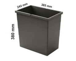 Hailo 28 Liter Inneneimer 1132979 slategrey 385 x 242 x 380 mm