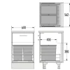 Hailo Abfallsammler 3301772 Allegro 380 Einsatz 2x 28 Liter Dunkelgrau
