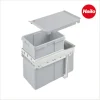 Hailo Abfallsammler 3614301 Inset Tandem 38+7 Liter hellgrau Kunststoff Metall