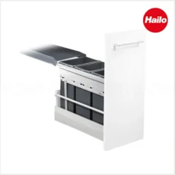 Hailo Abfallsammler 3663131 Inset Terzett 3x10 Liter 30 cm dunkelgrau