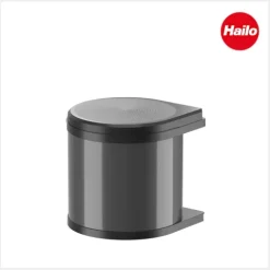 Hailo Abfallsammler 12 L 3512071 Einbaumülleimer dunkelgrau/schwarz für Drehtürschrank