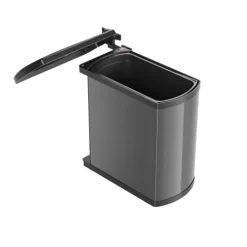 Hailo Abfallsammler 18 L 3418071 Metall/Kunststoff dunkelgrau/schwarz für 450–600-mm-Drehtürschrank