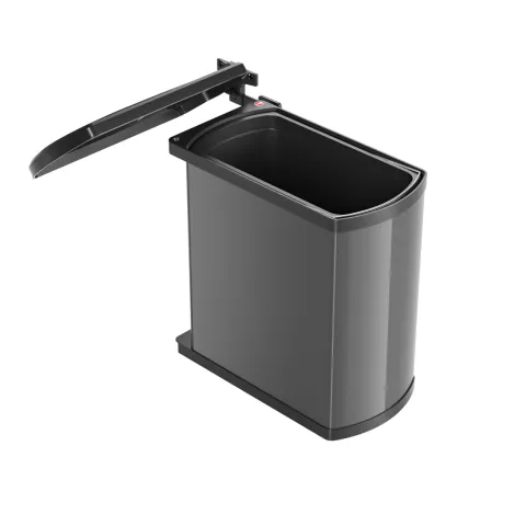 Hailo Abfallsammler 18 L 3418071 Metall/Kunststoff dunkelgrau/schwarz für 450–600-mm-Drehtürschrank