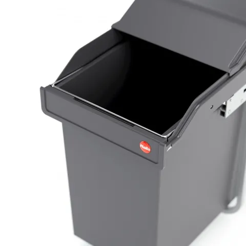Hailo Abfallsammler 24 Liter 3650241 AS Single Box 24 dunkelgrau für Drehtürschrank
