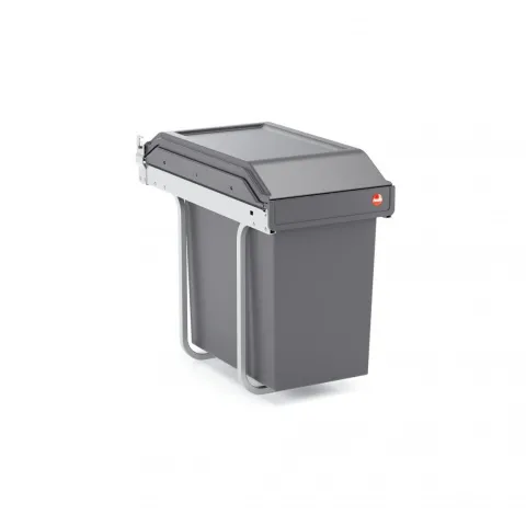 Hailo Abfallsammler 24 Liter 3650241 AS Single Box 24 dunkelgrau für Drehtürschrank