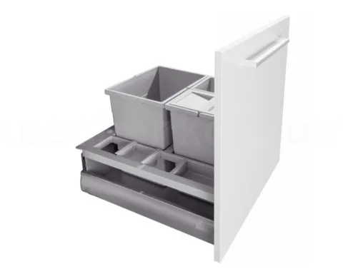 Hailo Abfallsammler 3620631 Separato K 35 Liter Einsatz Kunststoff hellgrau für 60 cm Frontauszug