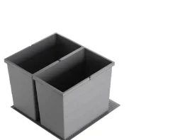 HAILO Allegro 3301752 Abfallsammler Einsatz 56 L Kunststoff dunkelgrau für 60 cm Auszug