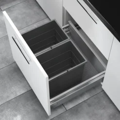 HAILO Allegro 3301752 Abfallsammler Einsatz 56 L Kunststoff dunkelgrau für 60 cm Auszug