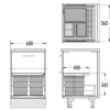 HAILO Allegro 3301635 Abfallsammler Einsatz 34 L Kunststoff/Metall dunkelgrau für 60 cm Auszug