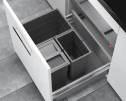 HAILO Allegro 3301635 Abfallsammler Einsatz 34 L Kunststoff/Metall dunkelgrau für 60 cm Auszug