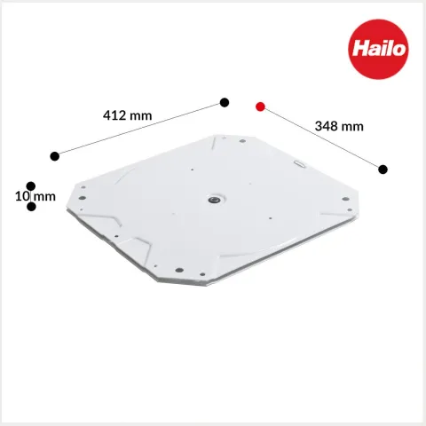 Hailo Drehteller 1907229 Rondo Comfort Ersatzteil Stahlblech weiß für Eckabfallsammler