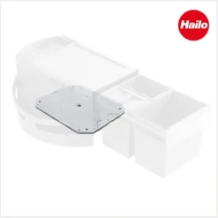 Hailo Drehteller 1907229 Rondo Comfort Ersatzteil Stahlblech weiß für Eckabfallsammler